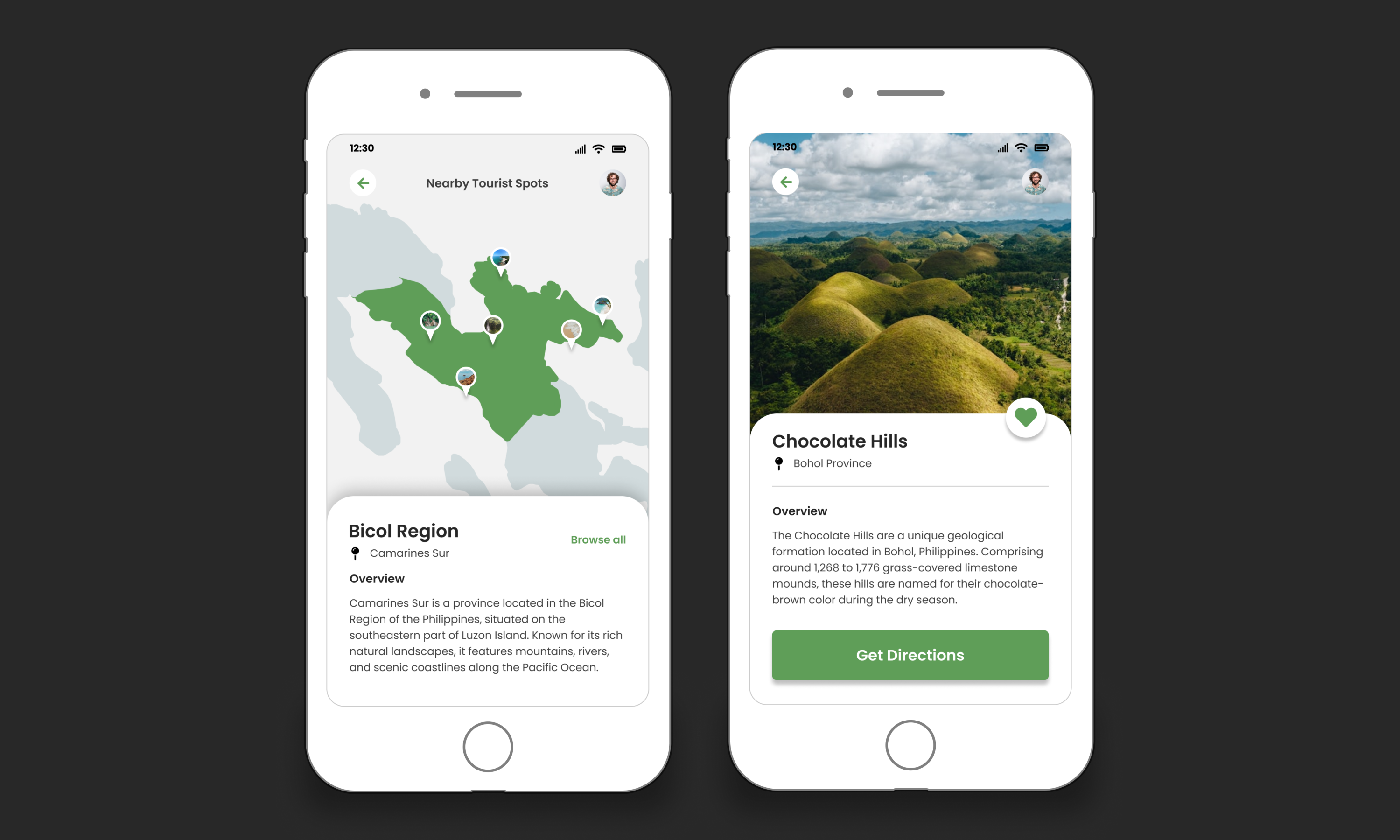 Shift Travel UI in a phone mockup