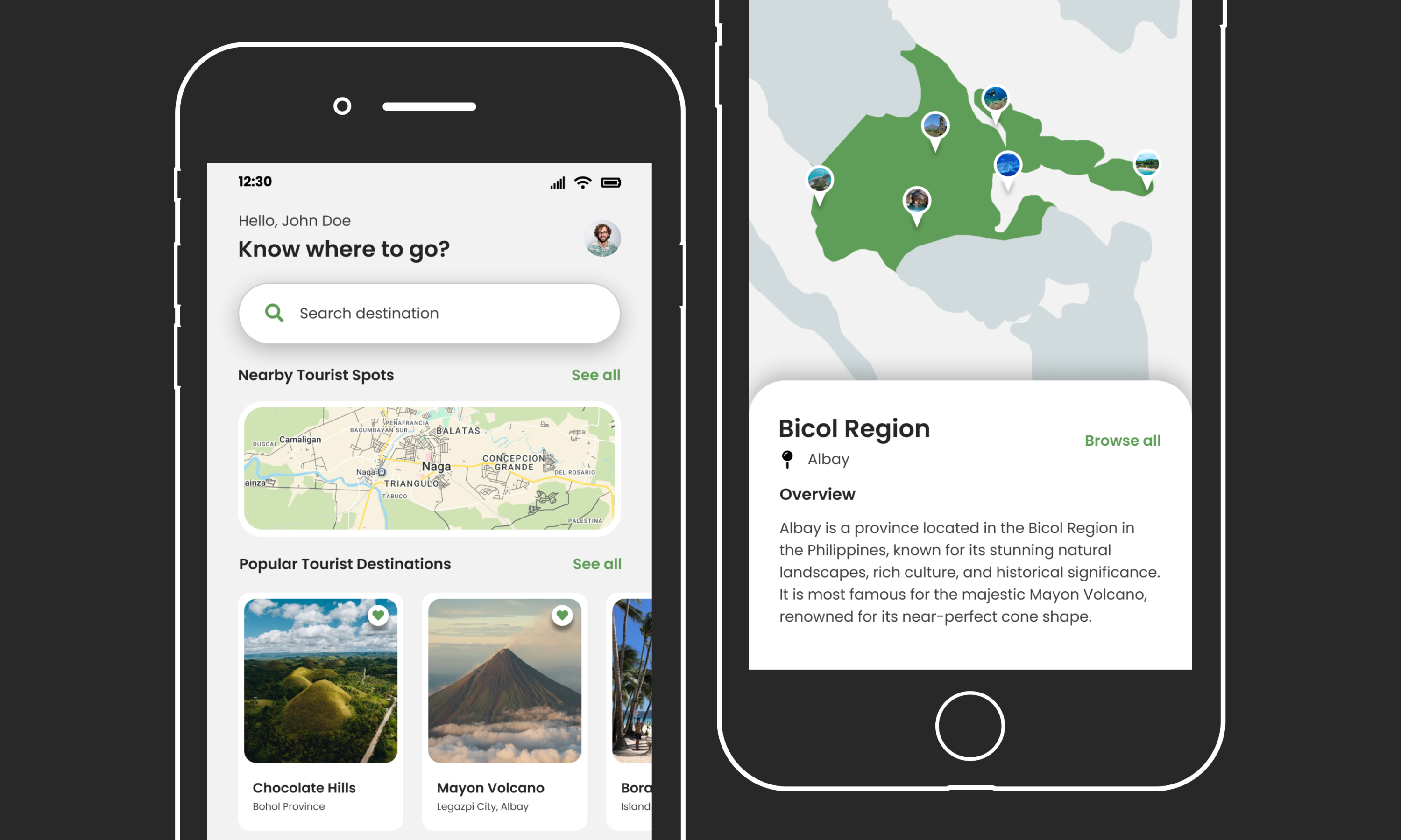 Finished UI of Shift Travel