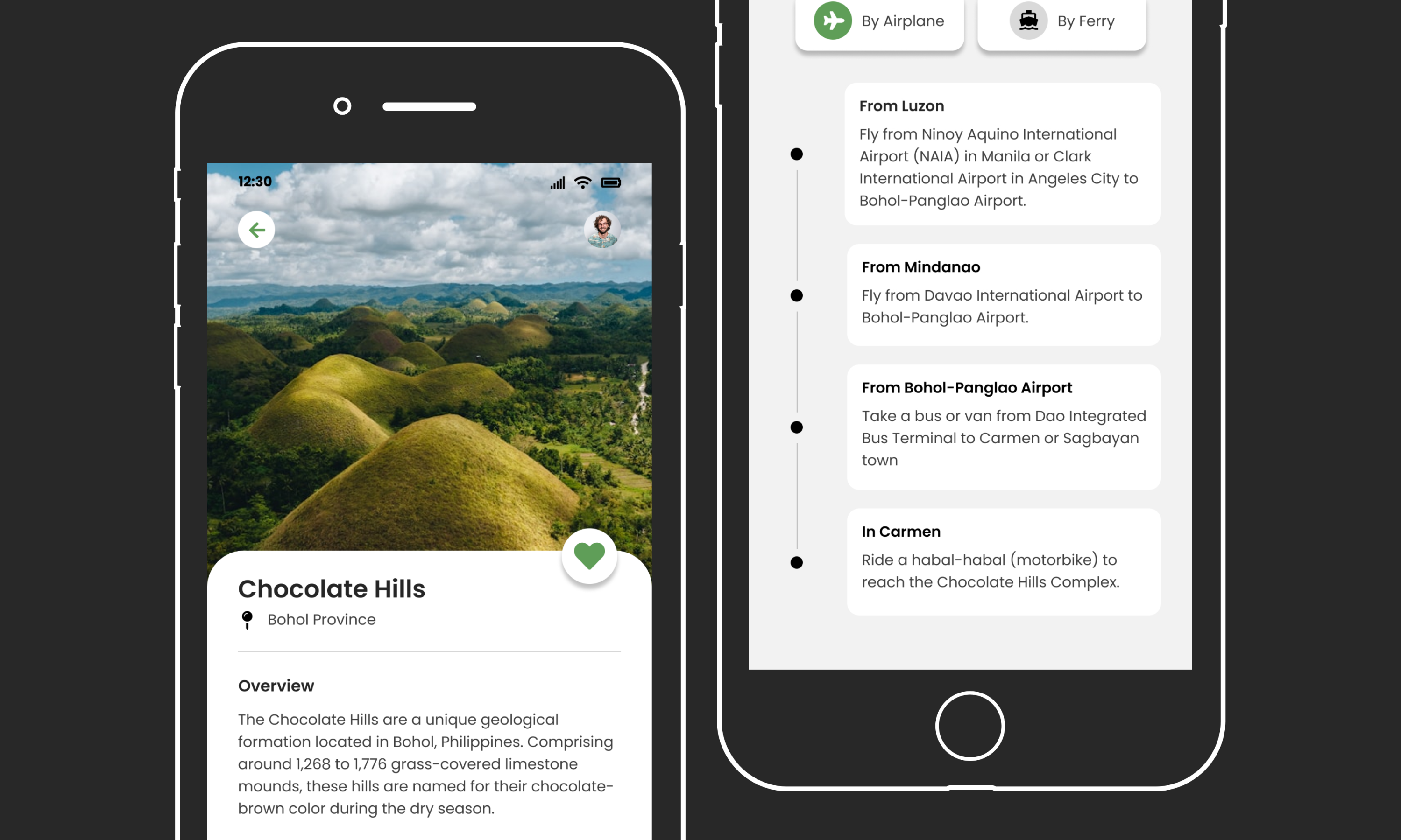 Finished UI of Shift Travel